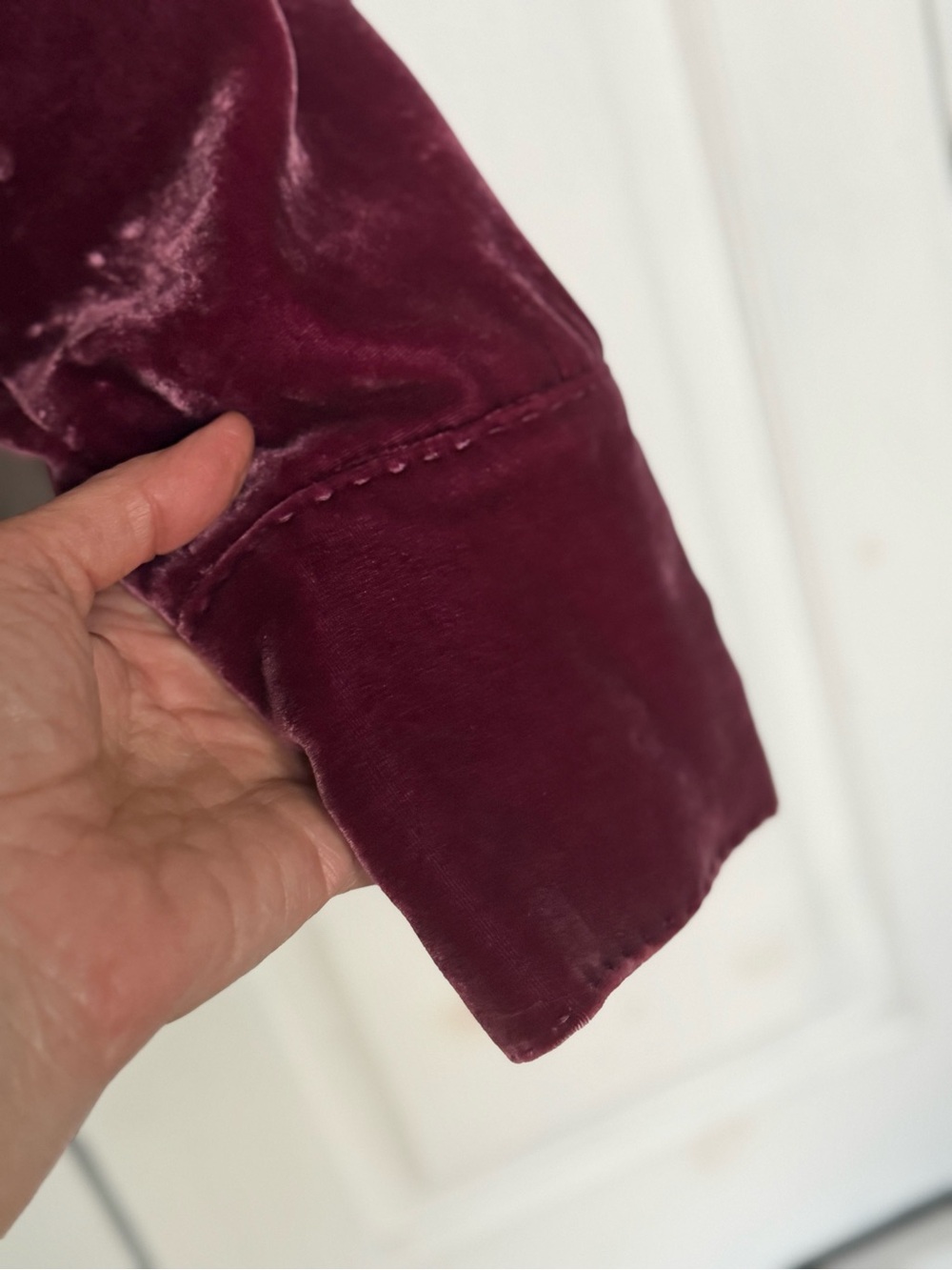 Velvet jacket with Pink Rose lining - Picture 4 of 7